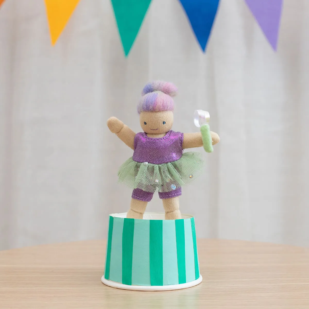 Adara The Acrobat Holdie Folk Pocket-Sized Doll by Olli Ella