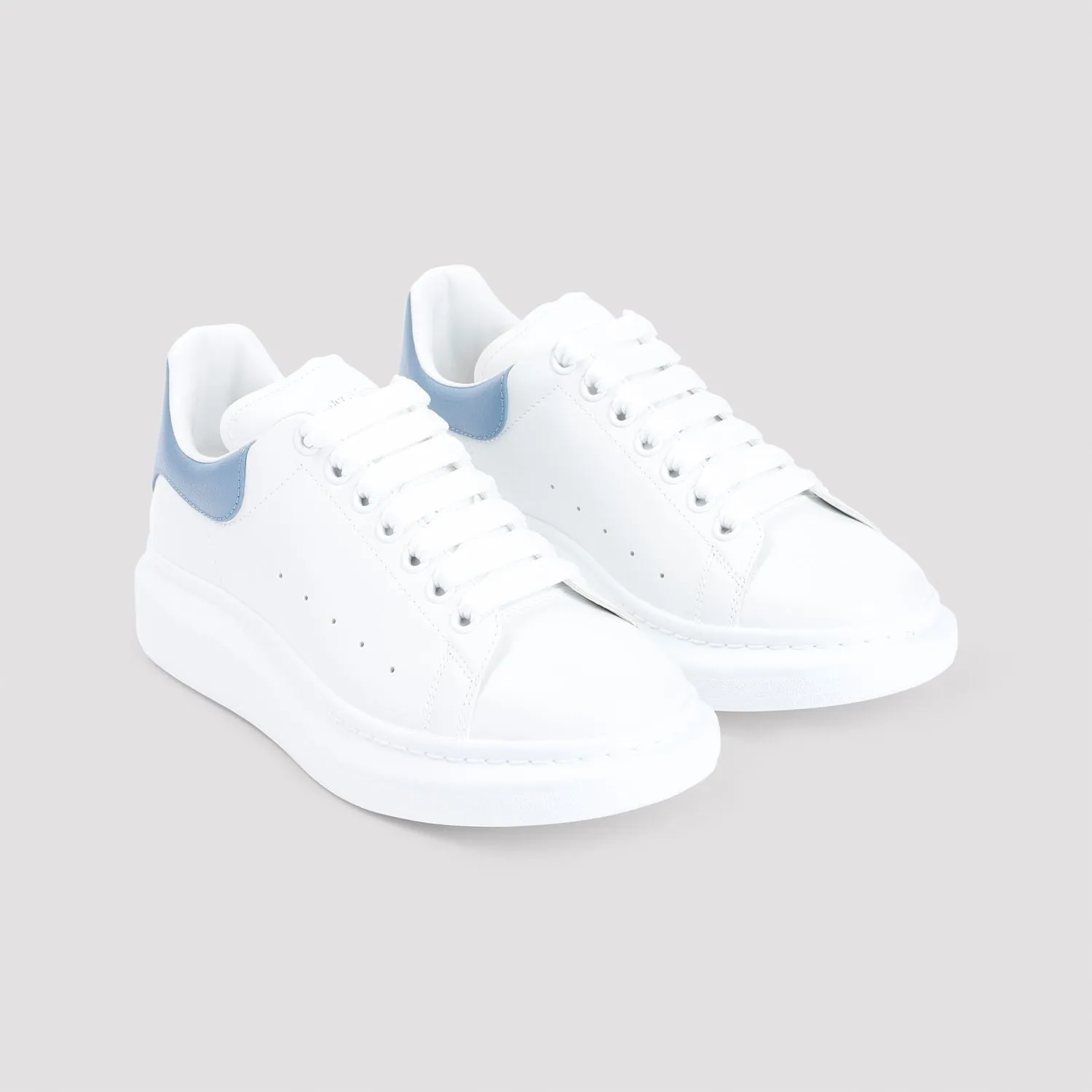 ALEXANDER MCQUEEN Elevated White Leather Sneakers