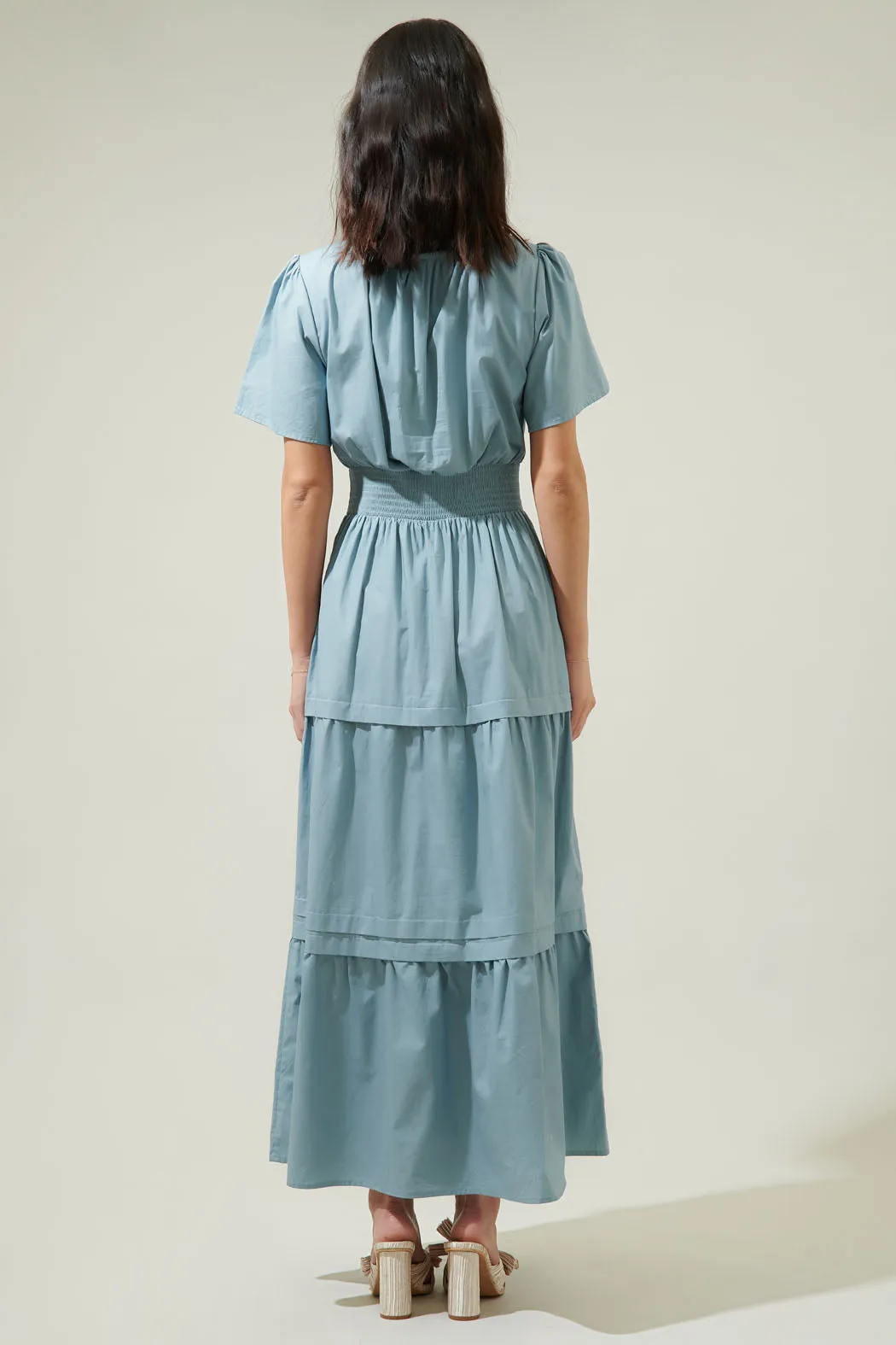 Cider Palmer Poplin Maxi Dress