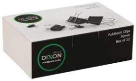 Dixon Foldback Clips 50mm x 12