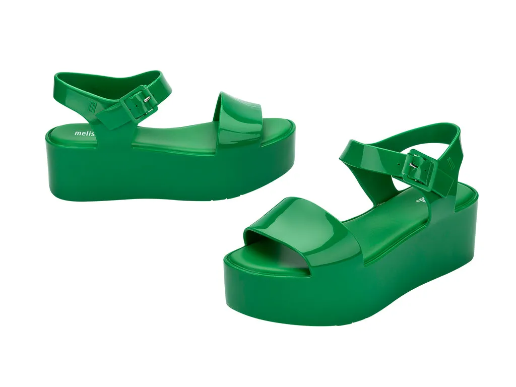 Melissa Mar AD Platform Heels Green Sandals For Women