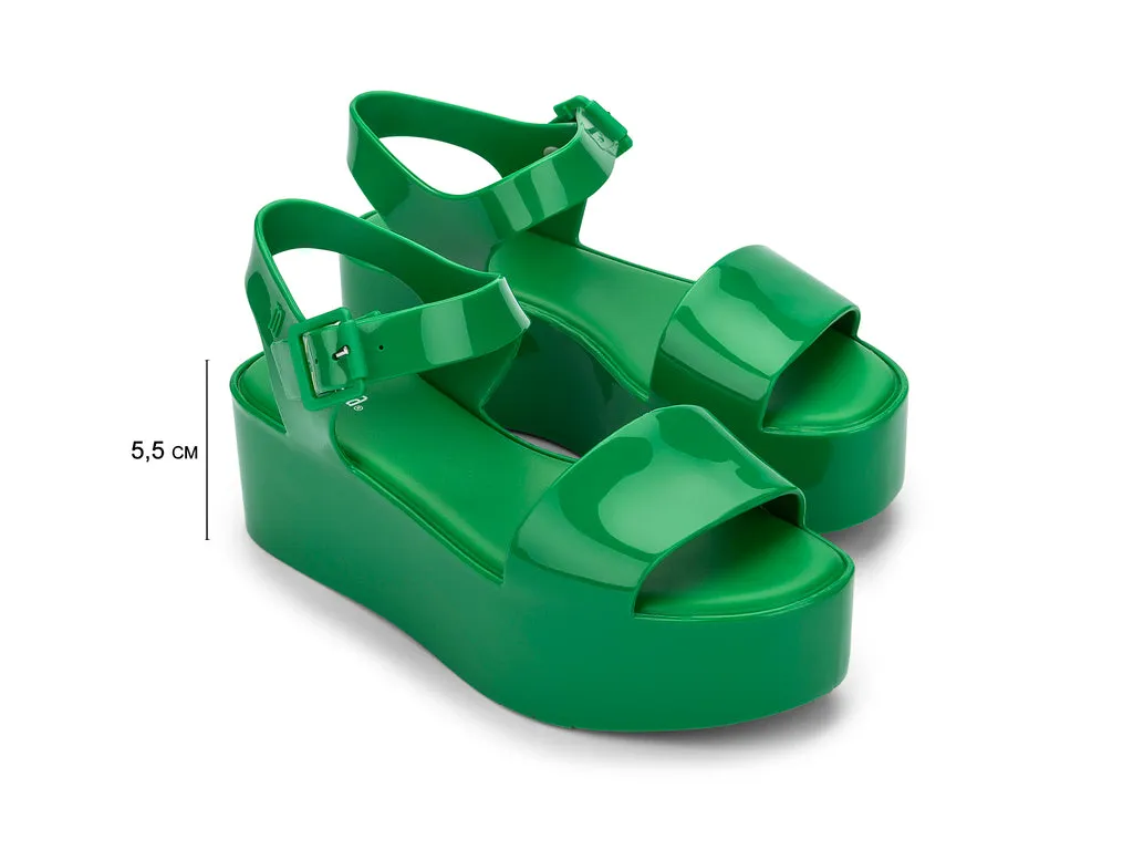 Melissa Mar AD Platform Heels Green Sandals For Women