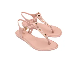 Melissa Solar Studs AD Pink Flip Flop Flat Sandals For Womens