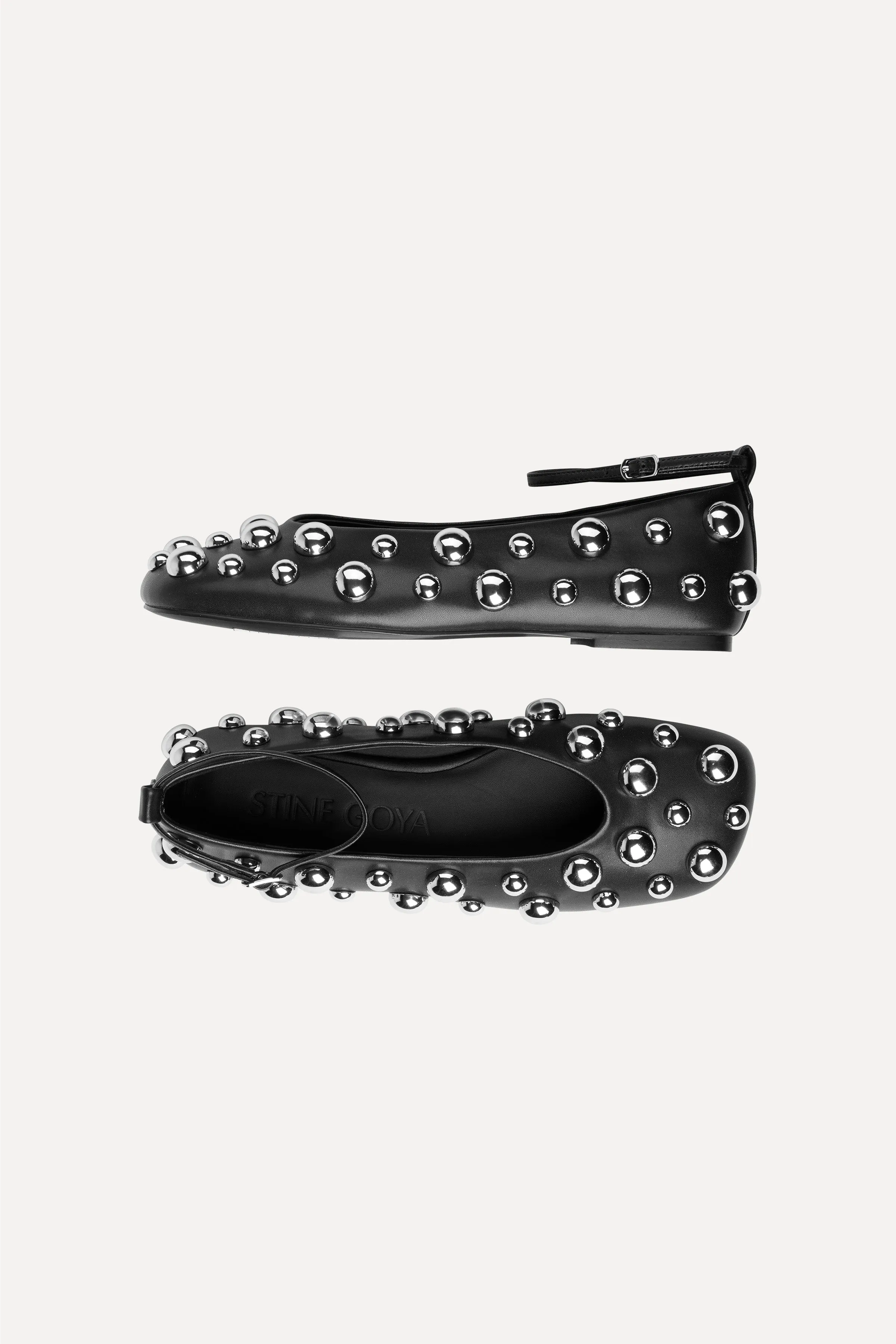 Studded Ballerina - Jet Black